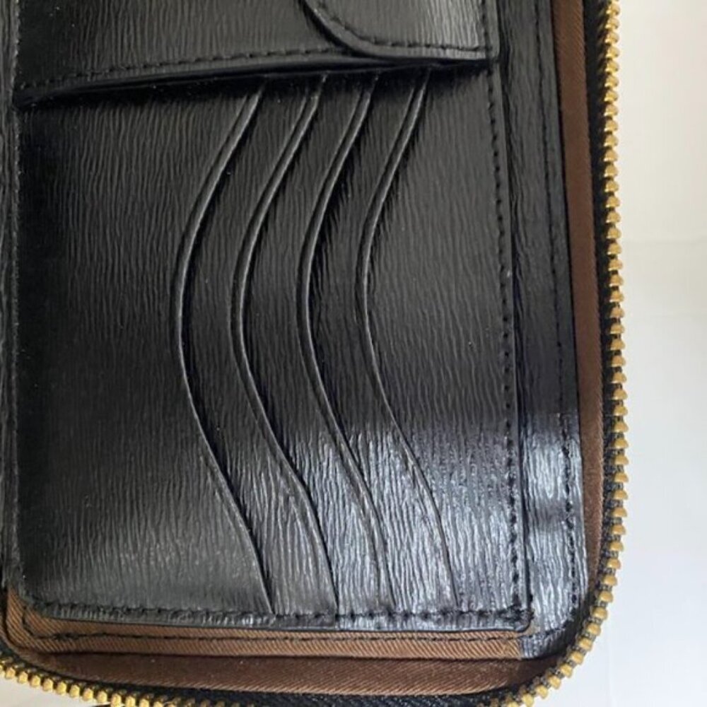 Lauren Ralph Lauren (LRL)Black Leather Women's Crossbody Wallet Clutch Small - Picture 15 of 16